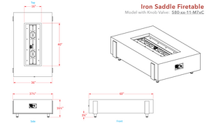 American Fyre Designs Iron Saddle – Table brasero