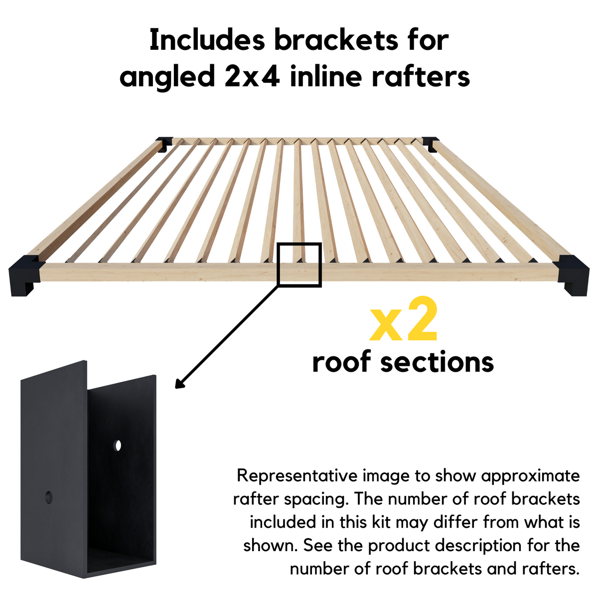 Kit de pergola autoportante 13x10 avec toit