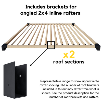 Kit de pergola autoportante 13x10 avec toit