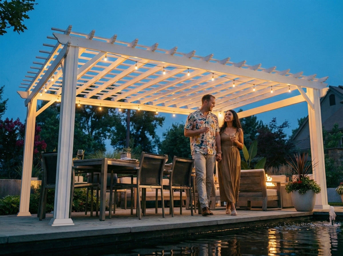 Stratford | Pergola en acier 16x12 – blanche