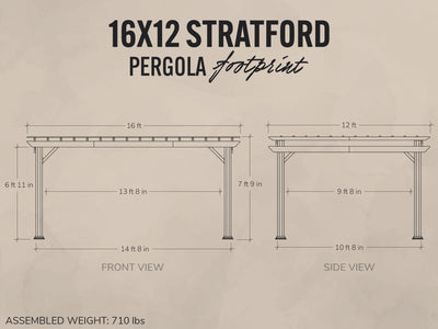 Stratford | Pergola en acier 16x12 – blanche