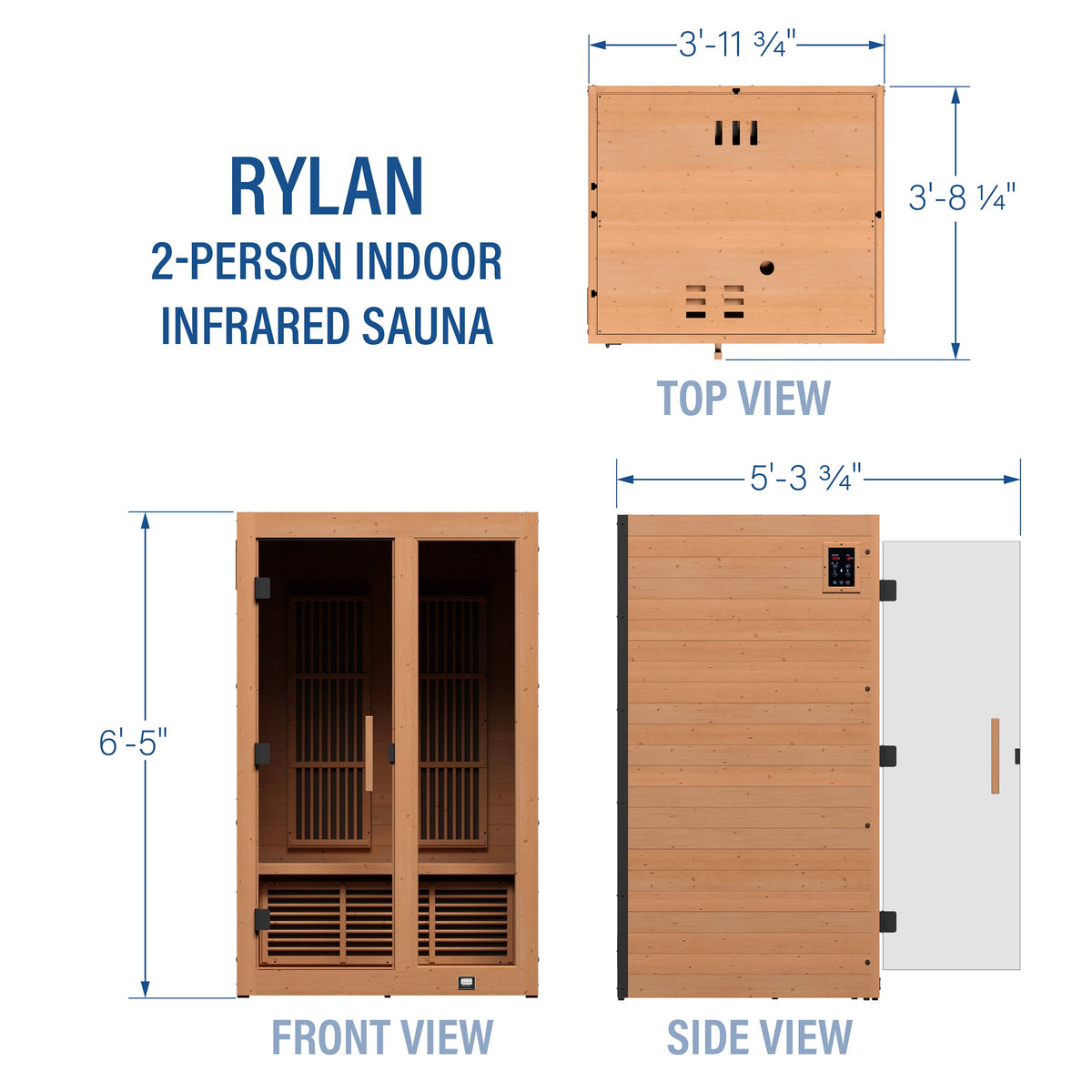 Rylan – Sauna infrarouge intérieur, 2 personnes