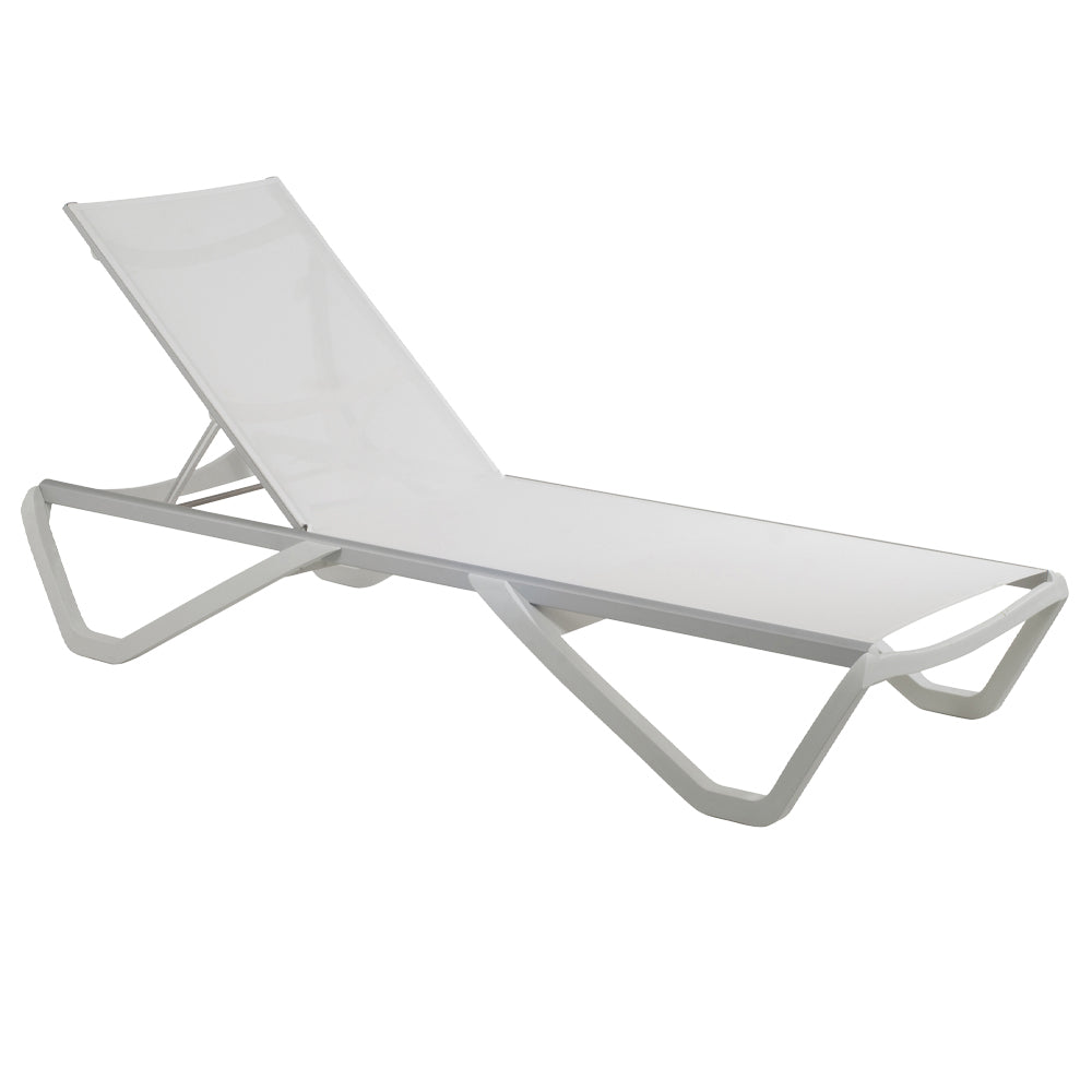 Wave – Chaise longue sans accoudoirs, Snow