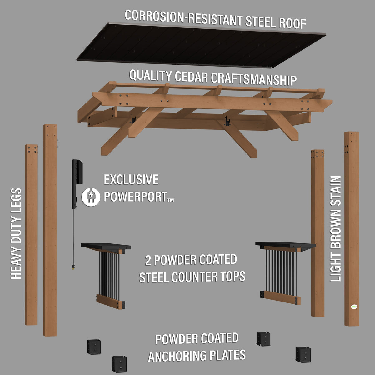 Saxony – Pavillon pour barbecue