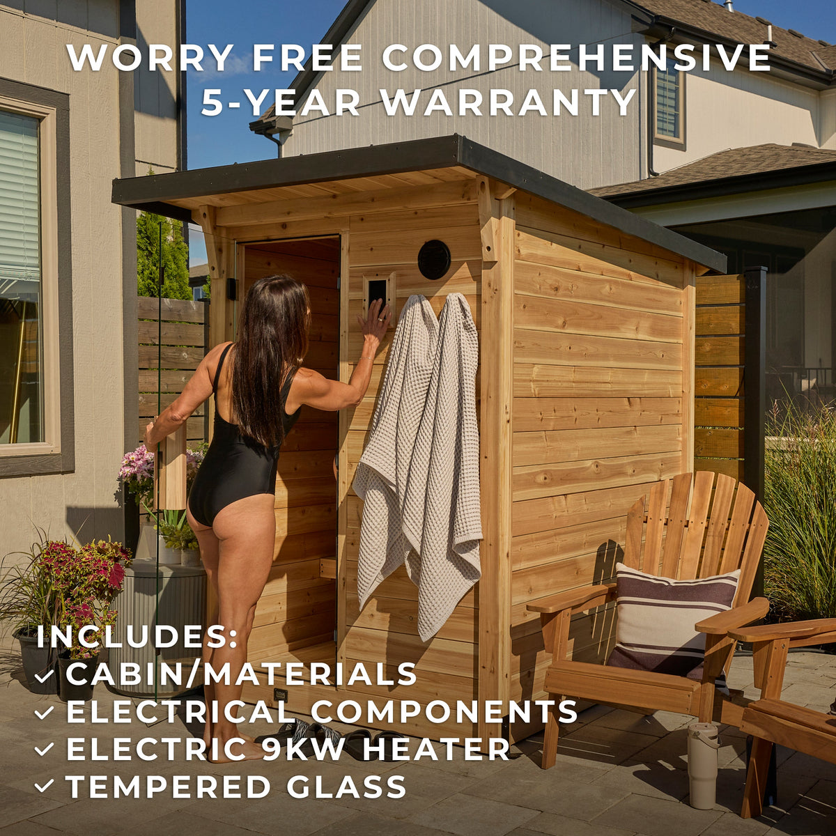 Henley – Sauna cabine extérieur, 2-4 personnes