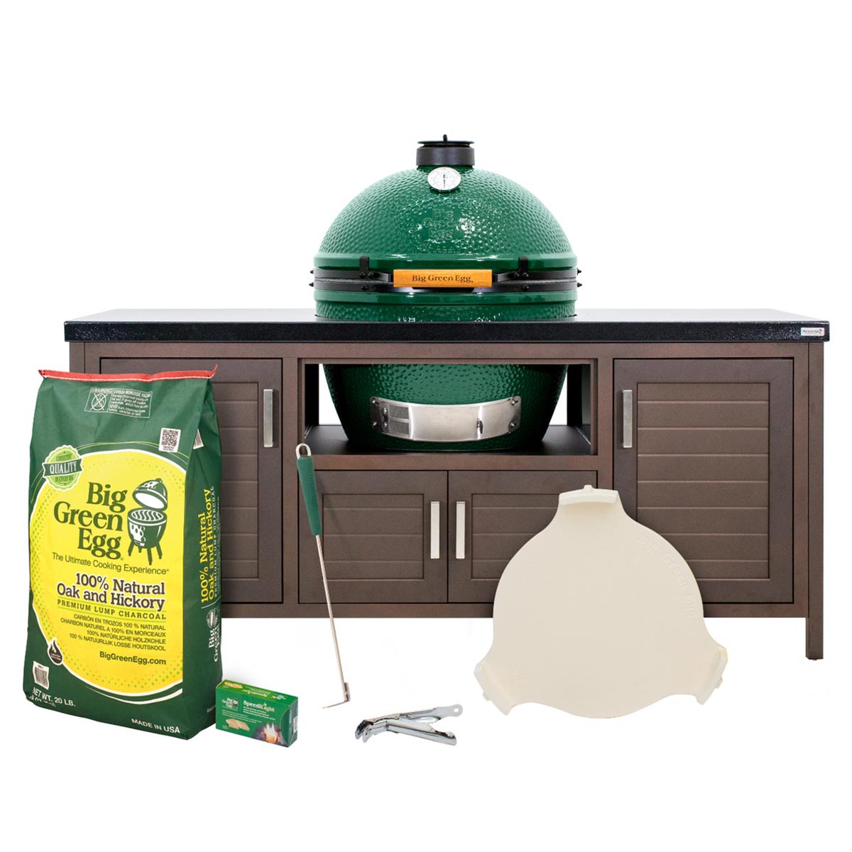 XL Big Green Egg + ensemble table Modern Farmhouse 69 pouces