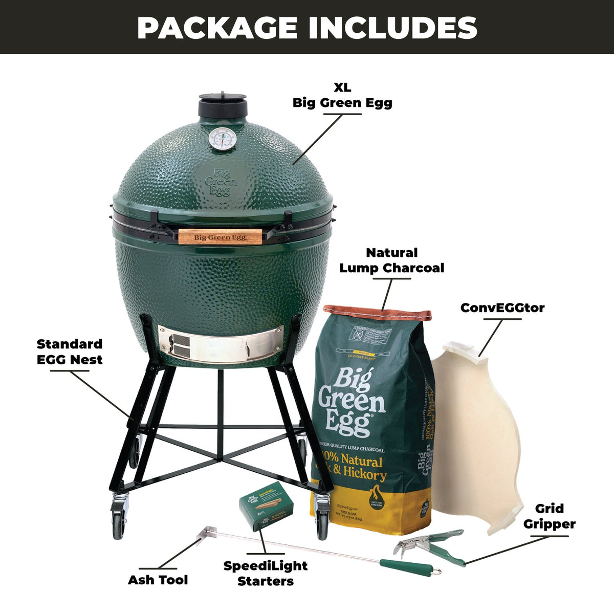 XL Big Green Egg + ensemble Standard Nest