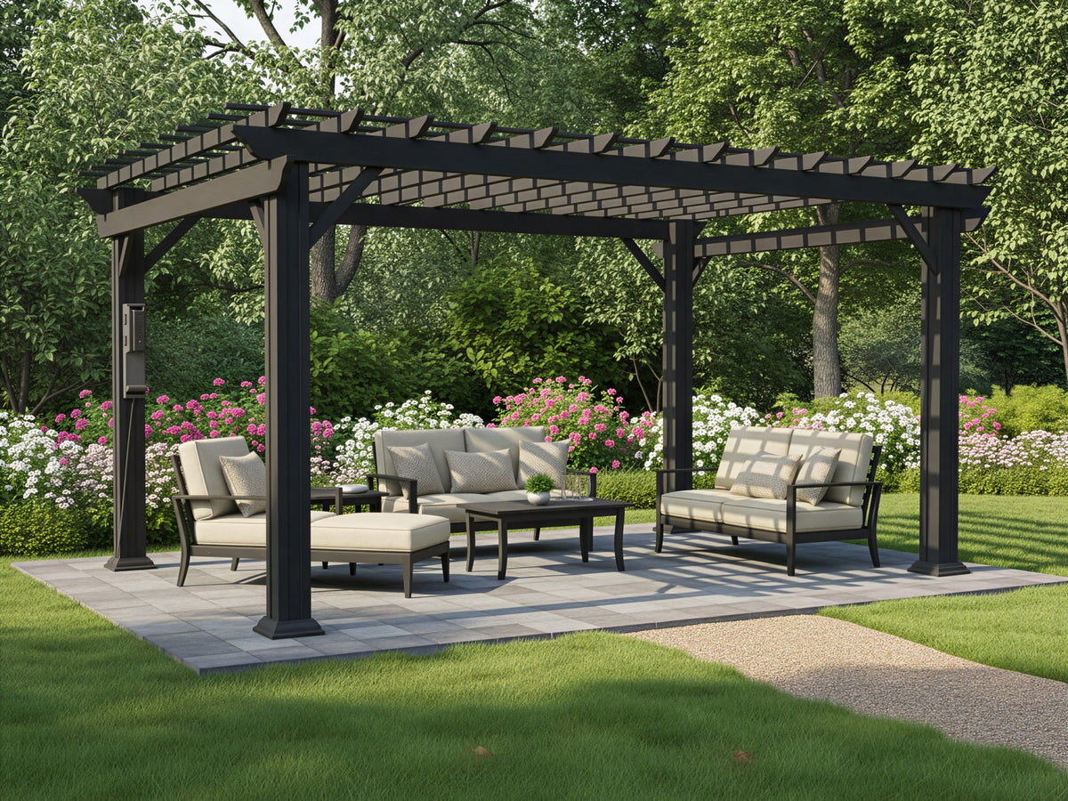 Stratford | Pergola en acier 14x10 – noire