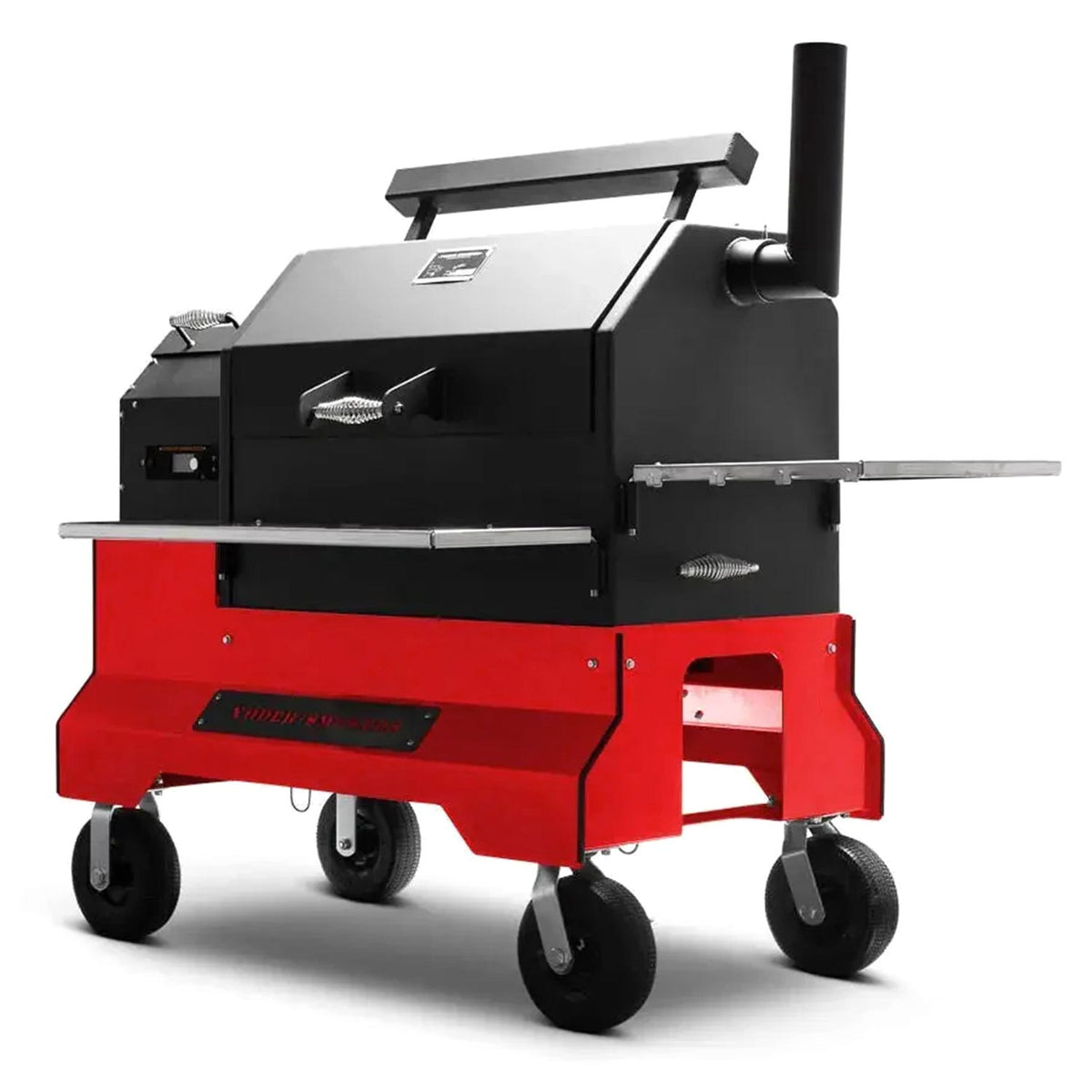 Yoder Smokers YS640s Competition Cart – Barbecue à granulés, roues 10", chariot rouge